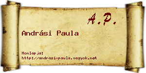 Andrási Paula névjegykártya